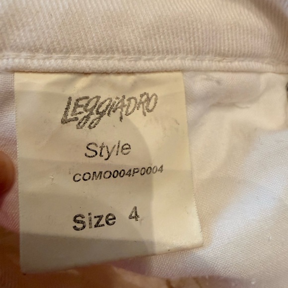Leggiadro Women's White Straight Leg Jeans, Size 4 - Picture 5 of 7